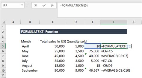 FORMULATEXT Function in Excel .